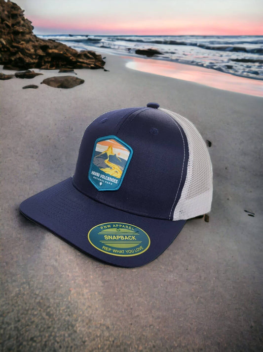 Hawaii Volcanoes National Park Snapback Cap - Scenic Outdoor Adventure Souvenir Baseball Hat image 1