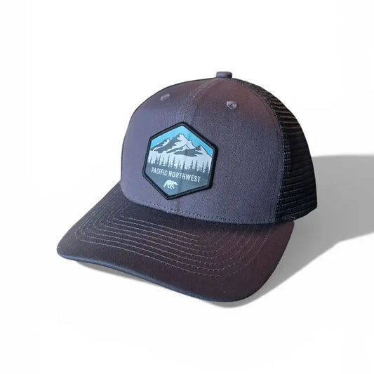Pacific Northwest Trucker Hat - PNW Hiking Outdoor Patch Cap