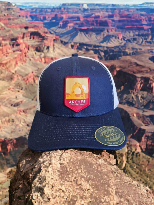 Outdoor Adventure Arches Park Snapback Hat for Enthusiasts image 1