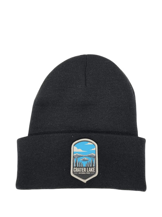 Crater Lake Beanie – National Park Woven Patch Hat image 0
