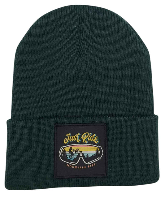 Just Ride Beanie – Mountain Bike Patch Knit Hat
