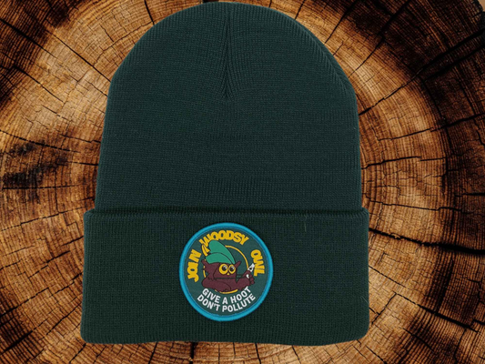 Woodsy Owl Beanie With Woodsy Owl Patch
