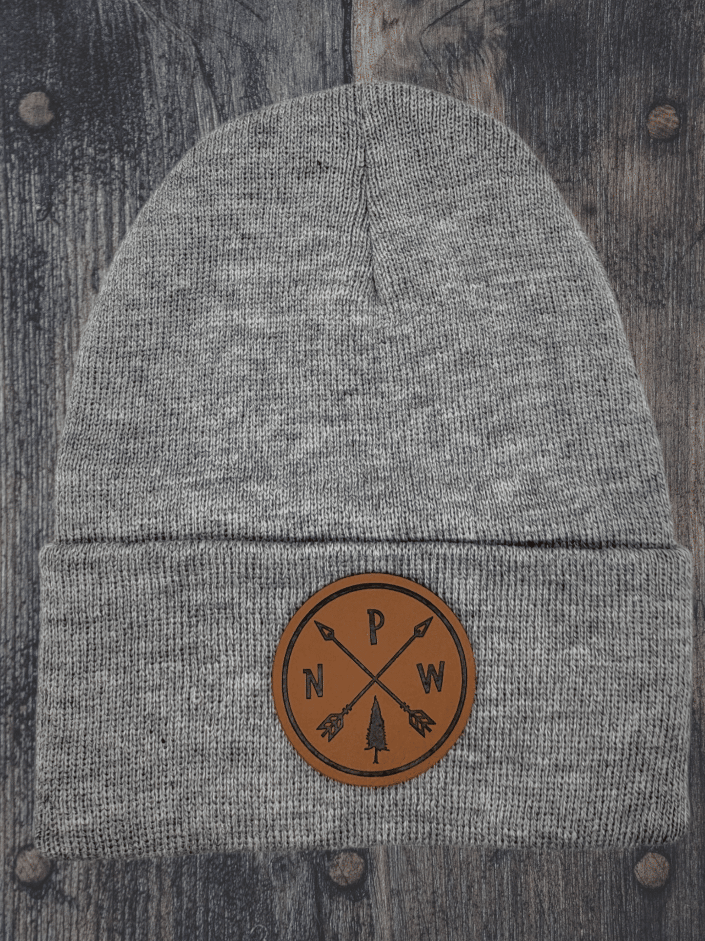 PNW Arrows Beanie With Leather Patch image 2