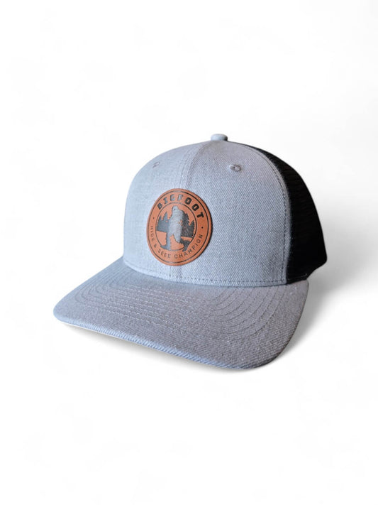 Sasquatch Trucker Hat – Hide and Seek Leather Patch Cap image 1