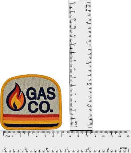 Retro GAS CO. Flame Patch – Iron-On or Sew-On