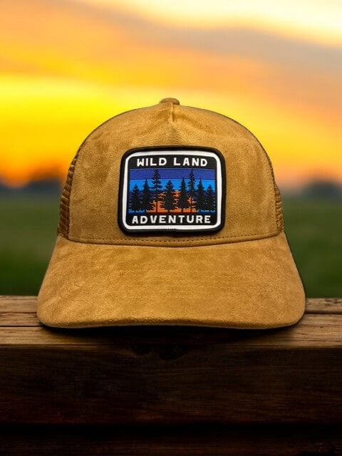 Wild Land Adventure Hat | Suede Trucker Cap for Explorers image 1