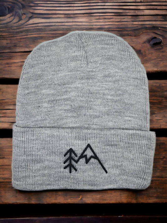 Mountain Beanie with Tree Mountain Patch image 1