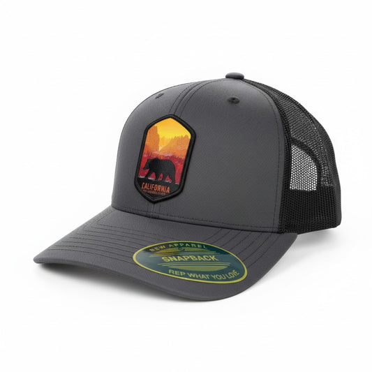 Cali Patch Mesh Back Trucker Hat | Adjustable Snapback Cap