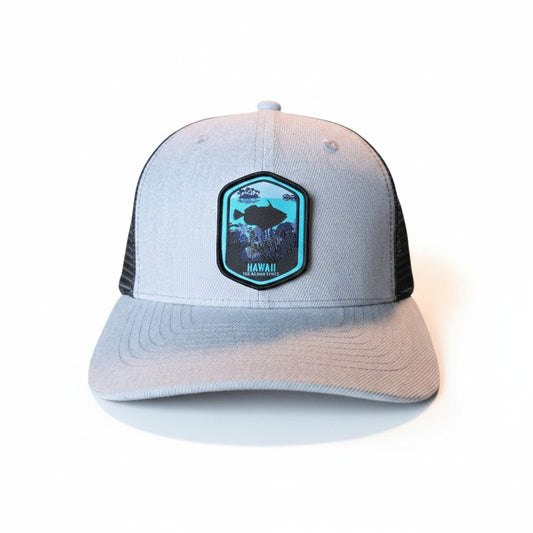 Hawaii State Outline Snapback Trucker Hat Mesh Cap