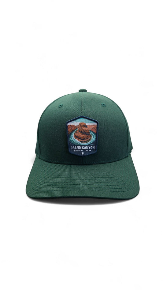 Moove Headwear dark green fitted baseball cap with Grand Canyon National Park woven patch