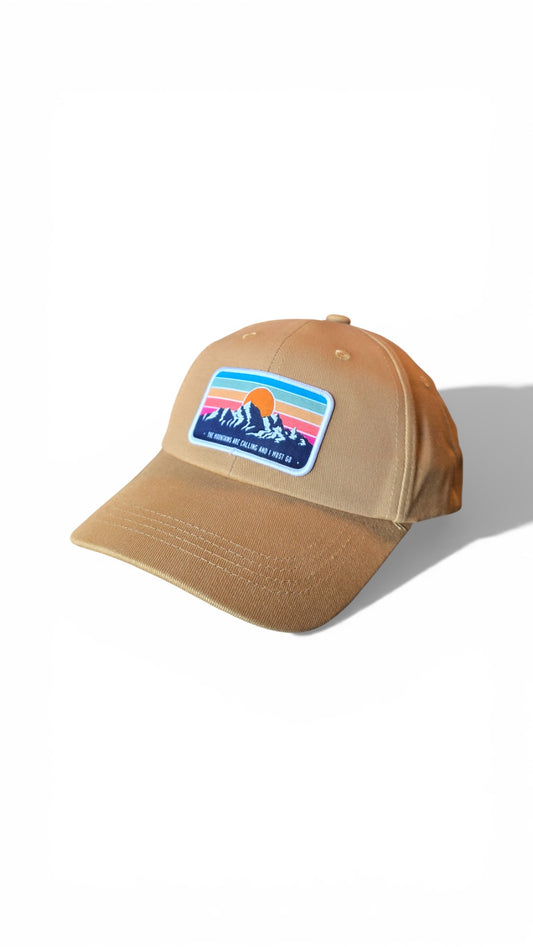 Mountain Sunset Cap Retro Adventure-Inspired Scenic Hat