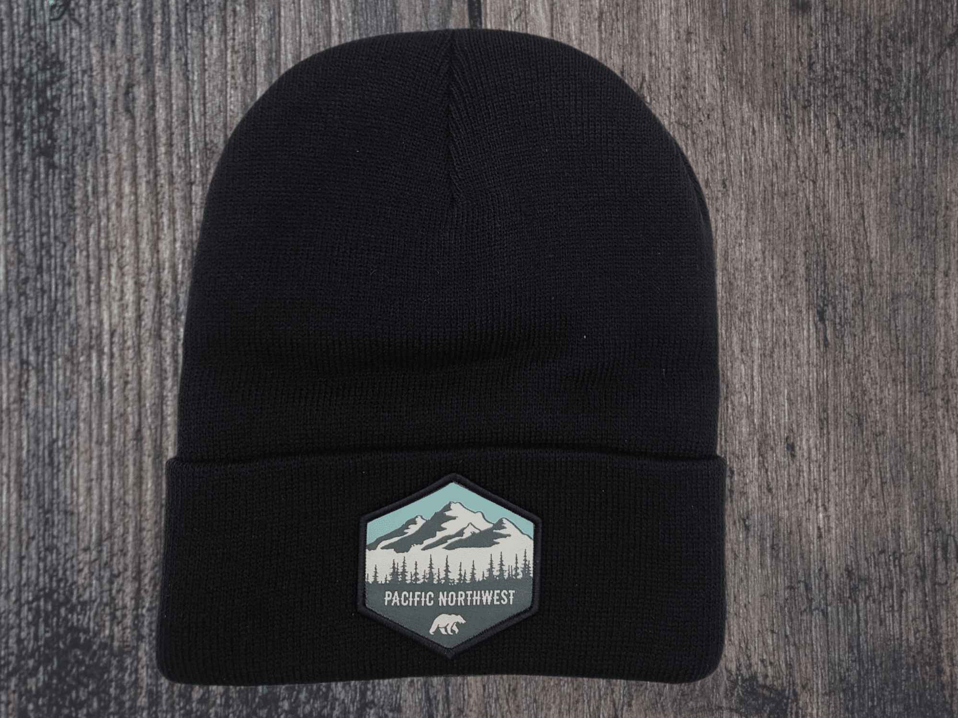Pacific Northwest Beanie – Knit Mountain Patch