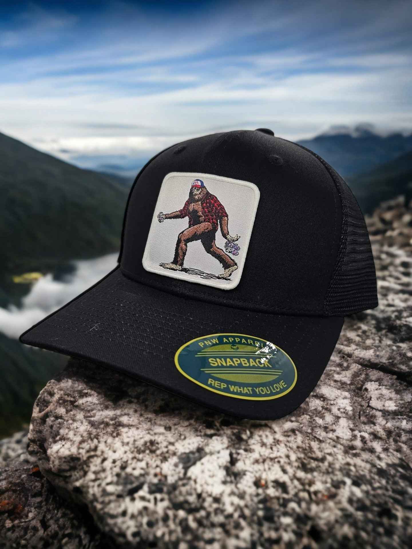 Sasquatch Trucker Hat - Stylish and Durable Headwear for Outdoor Adventures