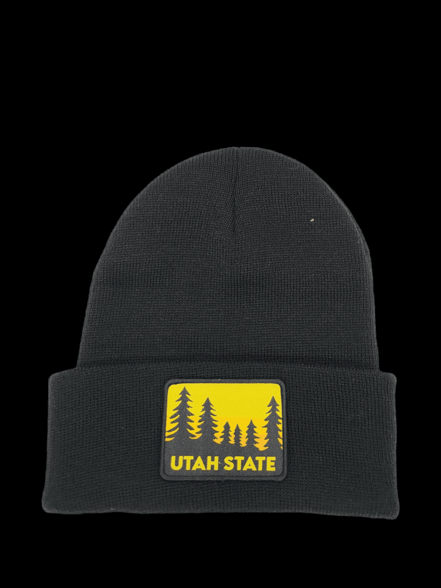 Utah Beanie – Cozy Knit Hat with Tree Line Patch image 3
