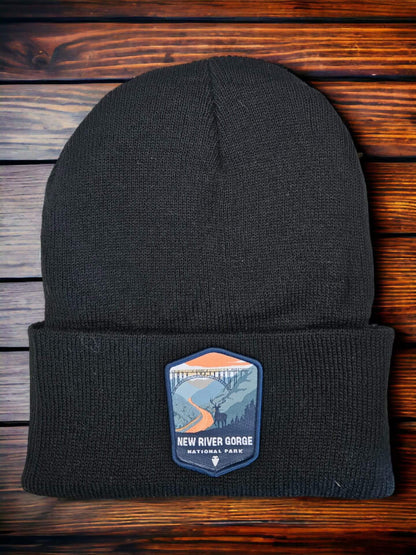 New River Gorge National Park Beanie - Black image