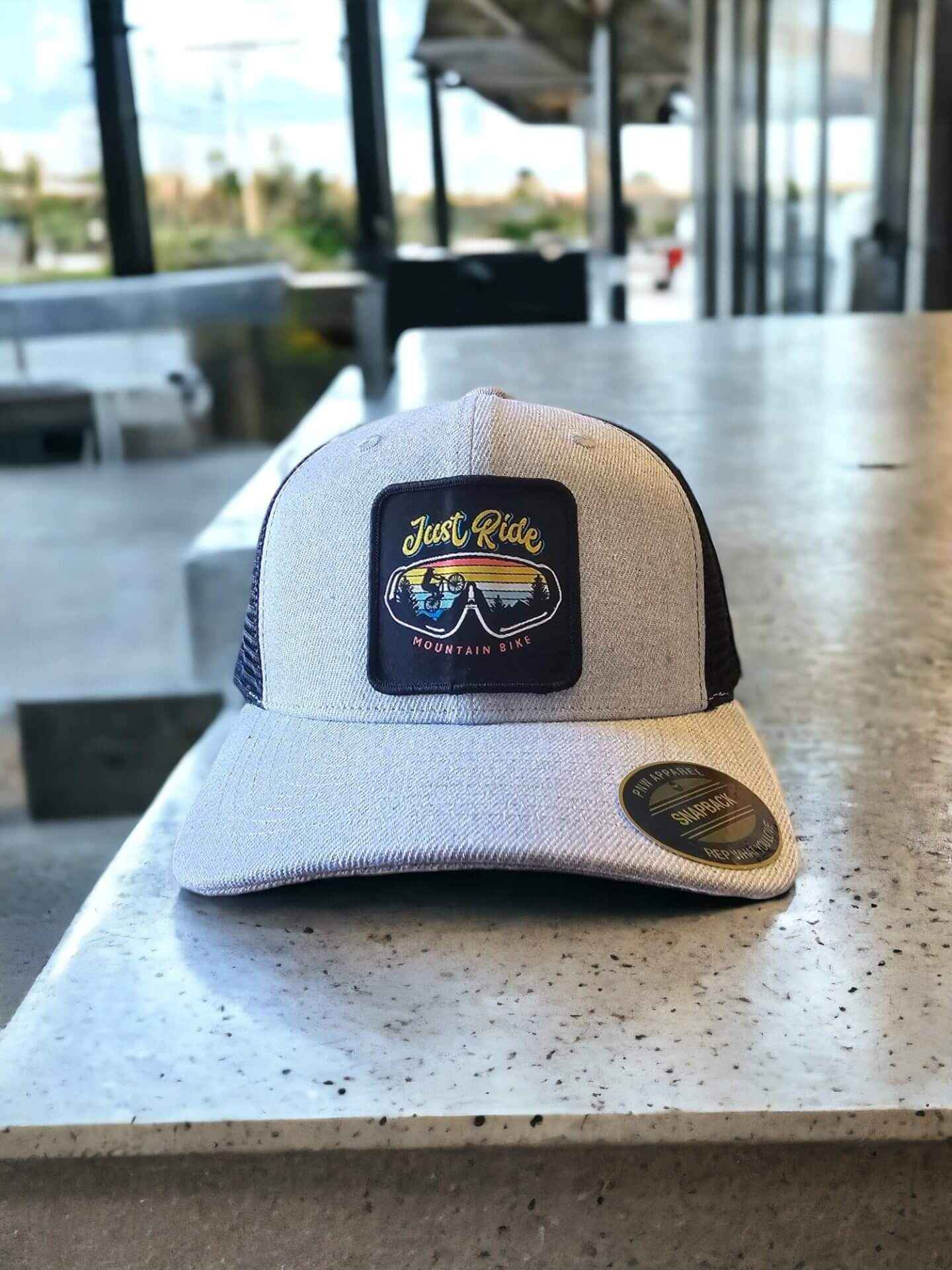 Mountain Biking Hat with Vintage Patch