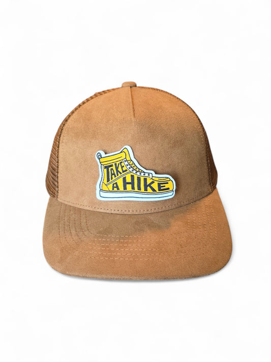 Take a Hike Hat | Suede Trucker Cap for Outdoor Lovers