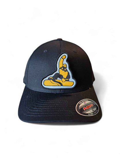 Snowboarder Flexfit Hat –  Fitted Cap with Yellow Rider Patch