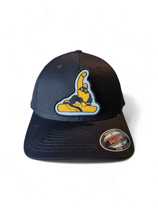 Snowboarder Flexfit Hat –  Fitted Cap with Yellow Rider Patch