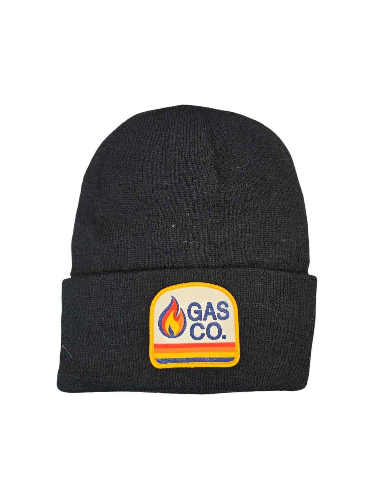 Vintage Gas Co. Beanie – Black Knit Cuffed Hat