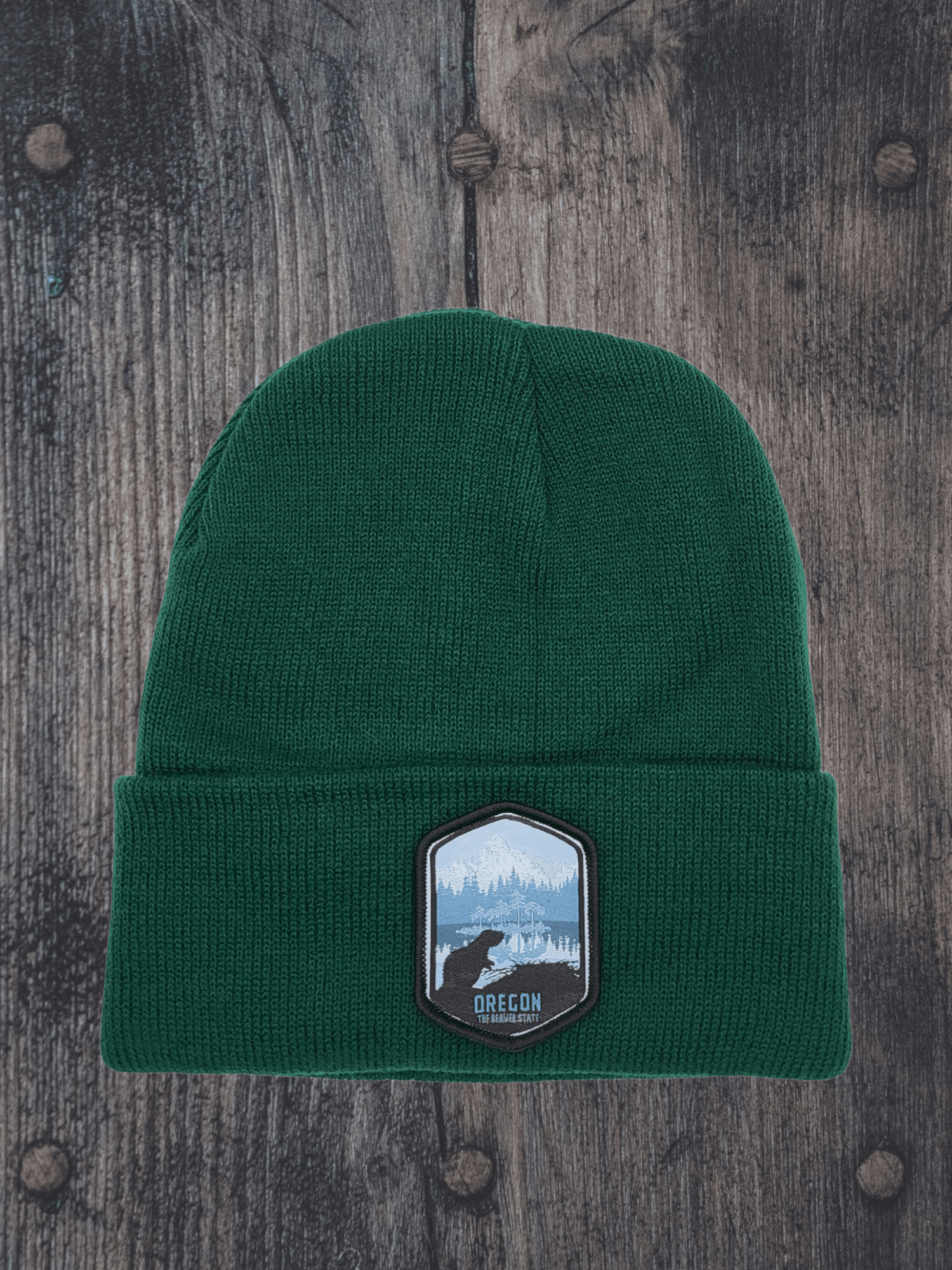 Oregon Beanie – Warm Knit Cap for Nature Lovers - Forest Green image