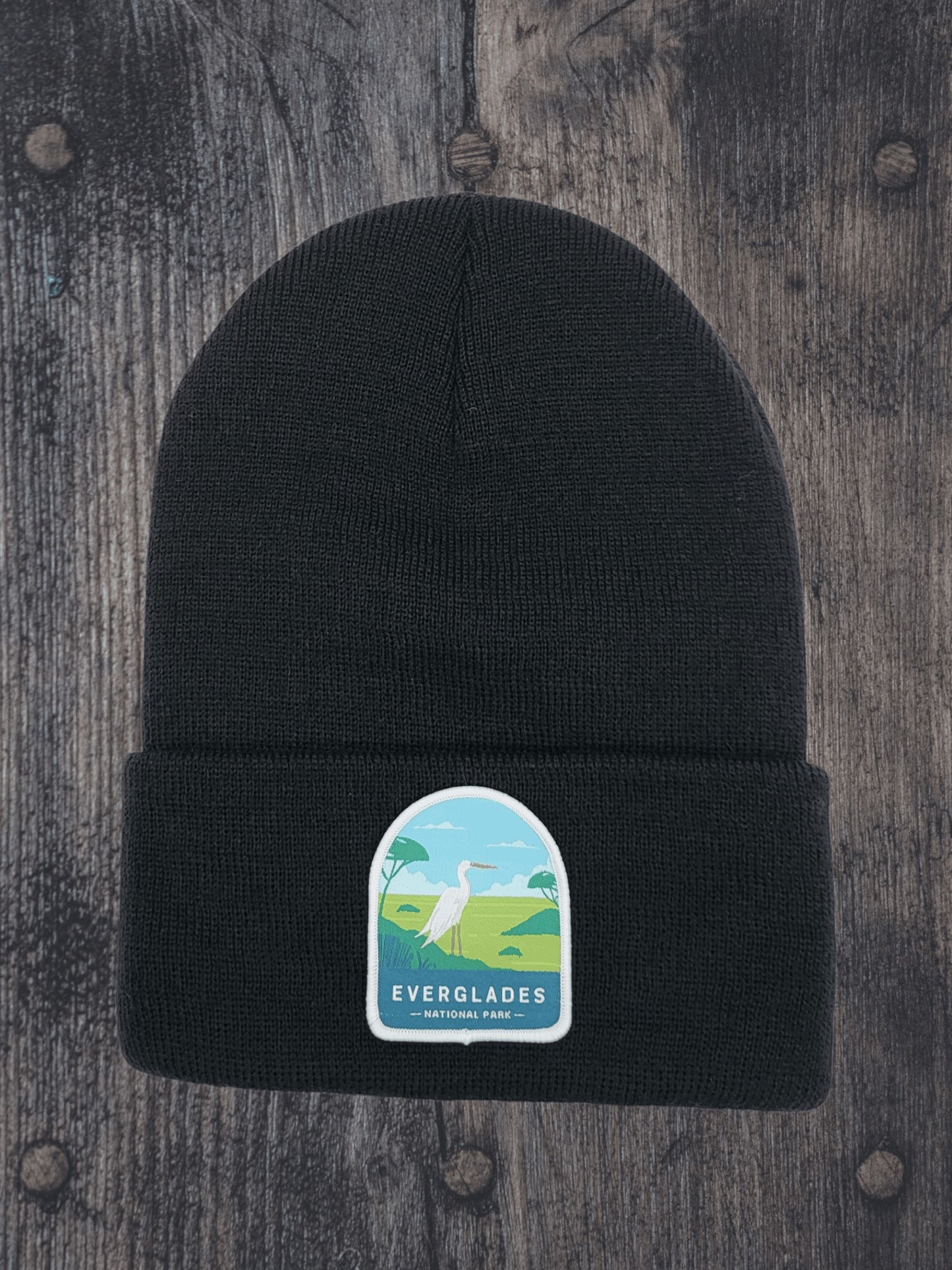 Everglades Beanie – Florida Wildlife Patch Knit Hat image 2
