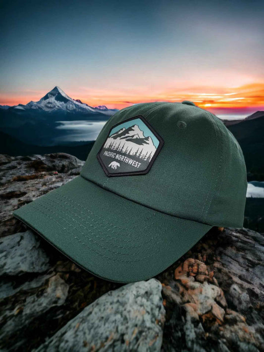 Pacific Northwest Low Profile Dad Hat | PNW Hiking Baseball Cap for Oregon, Washington, Idaho