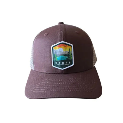 Banff National Park Snapback Trucker Hat | Embroidered Patch Cap
