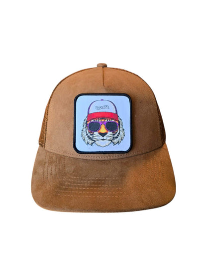 Cool Cat Suede Trucker Hat | Retro Style Adventure Cap image 0