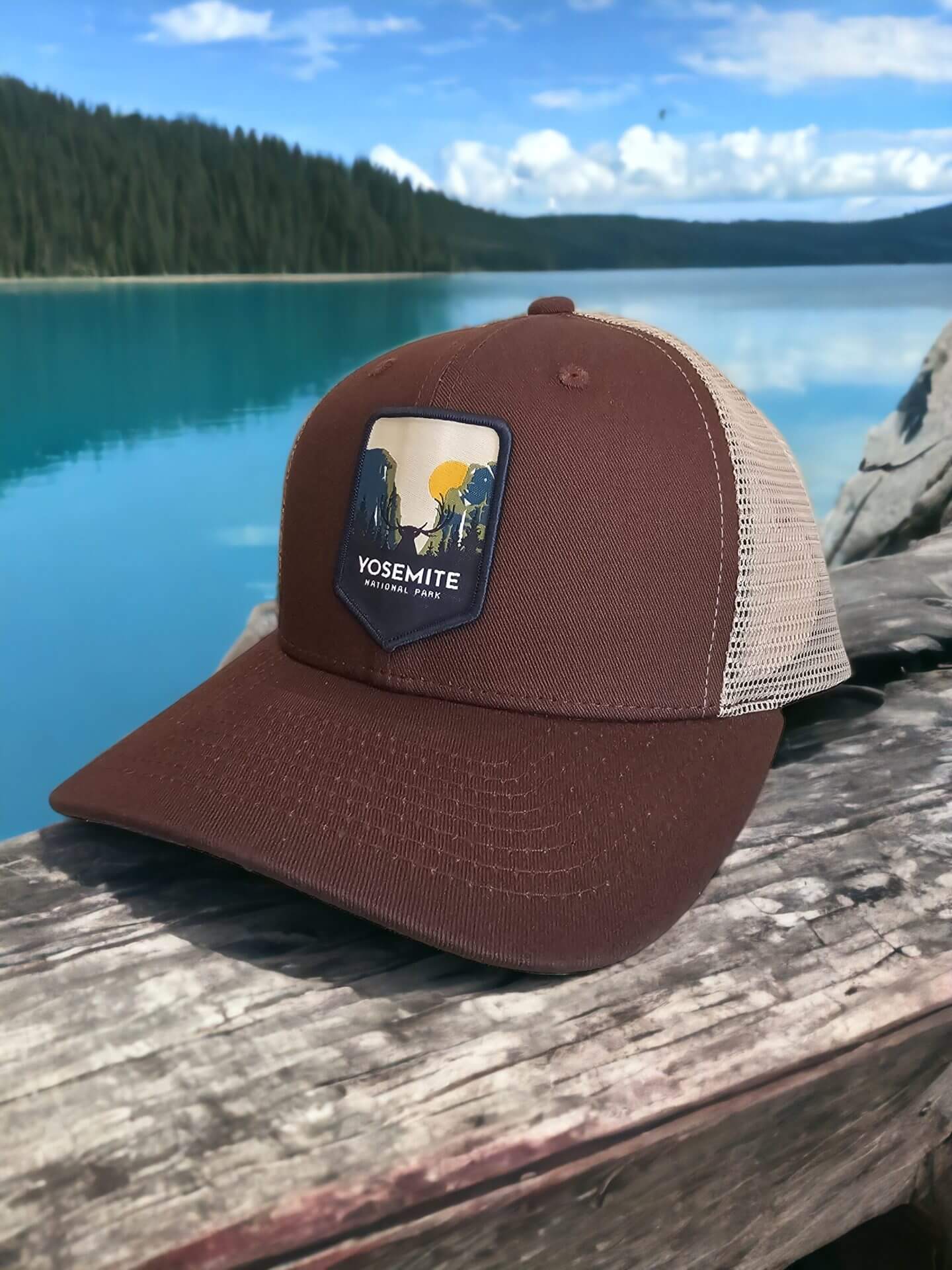 Yosemite Trucker Hat with Patch for National Park Lovers image 4