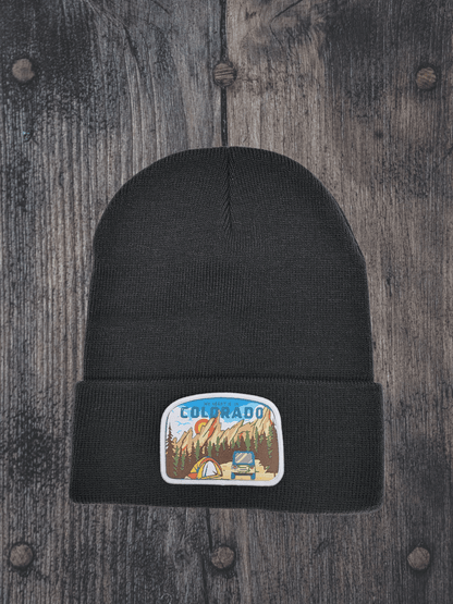 Colorado Beanie – Mountain Adventure Patch Knit Hat image 2