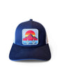 Retro Desert Sunset Trucker Hat Cactus Mountain Snapback