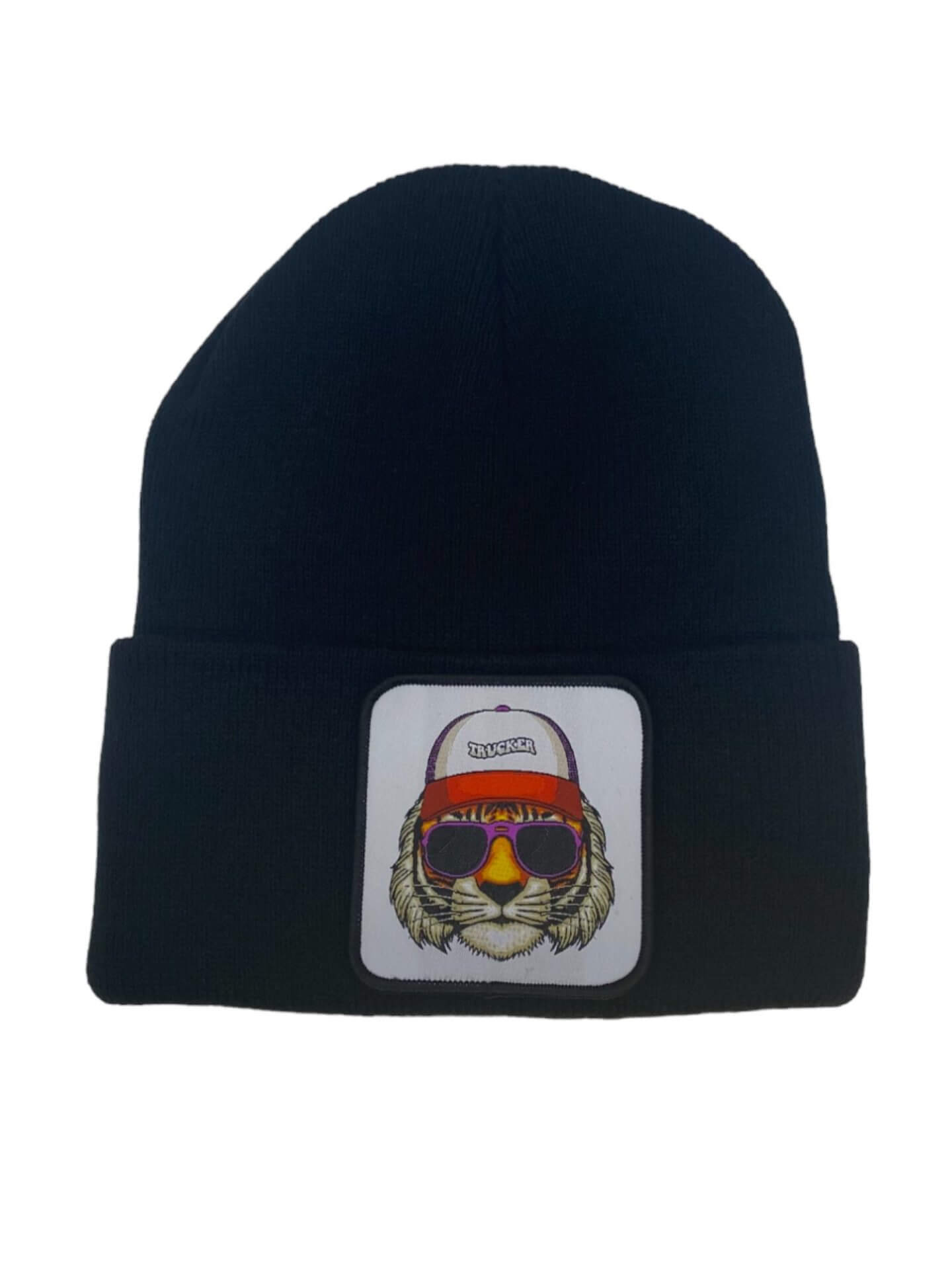 Tiger Beanie with Unique Trucker Patch Gift image 3