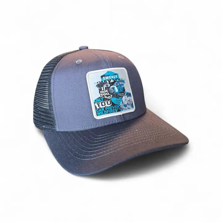 Smokey Bear Trucker Hat | Mesh Snapback Cap | Prevent Wildfires