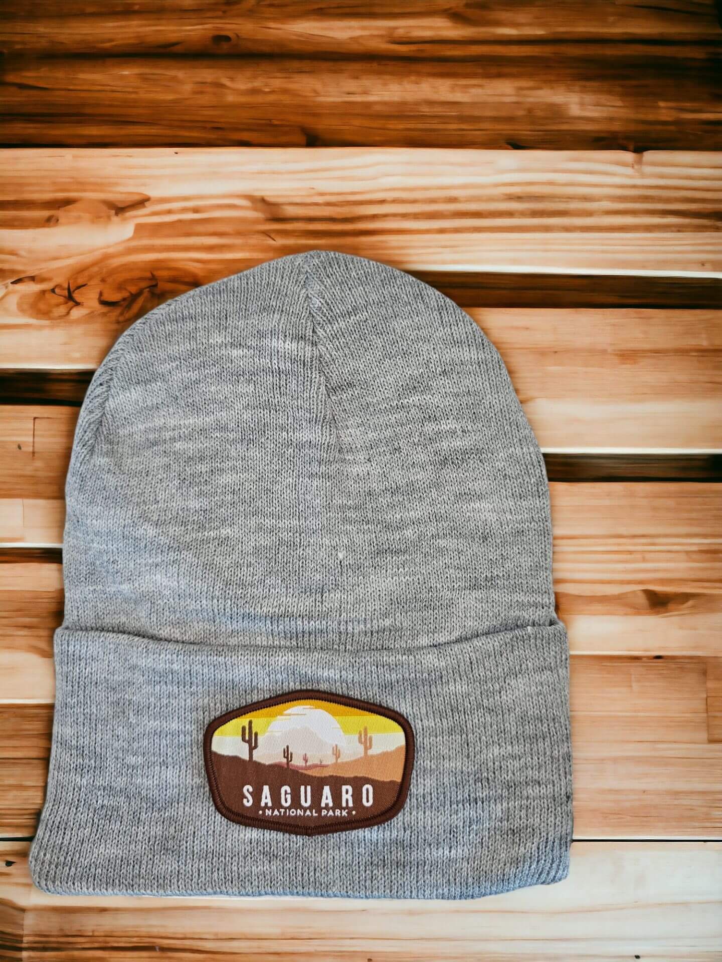 Saguaro National Park Beanie with Patch - Grey image