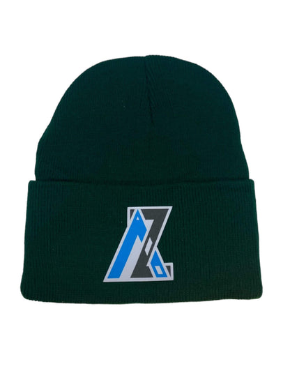 Arizona Beanie with AZ Woven Patch - Stylish Winter Hat for State Pride and Outdoor Adventures - Forest Green image