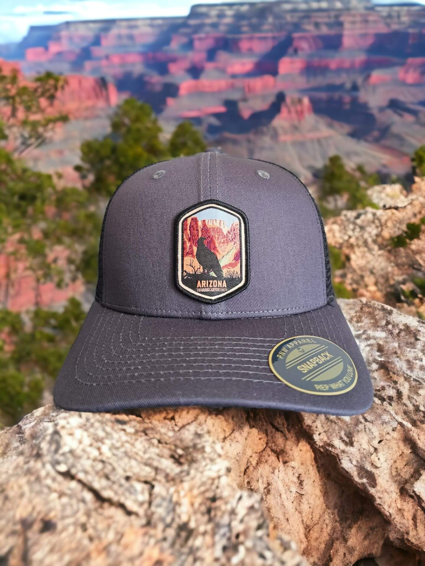 Arizona Baseball Cap with Desert Landscape Embroidered Patch image 3