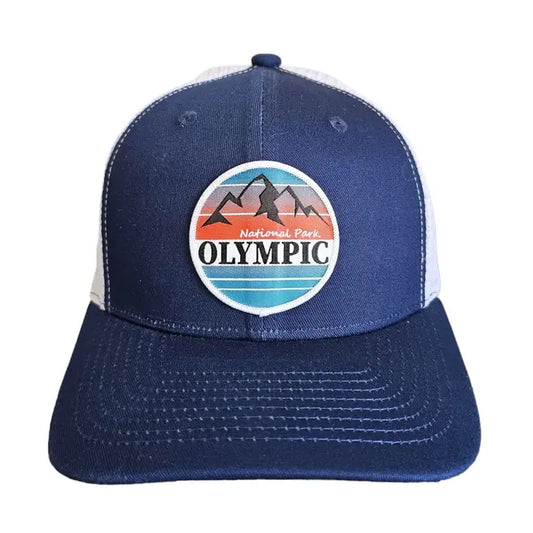 Olympic National Park Trucker Hat | Hiking Camping Cap | Adjustable Snapback Mesh Back
