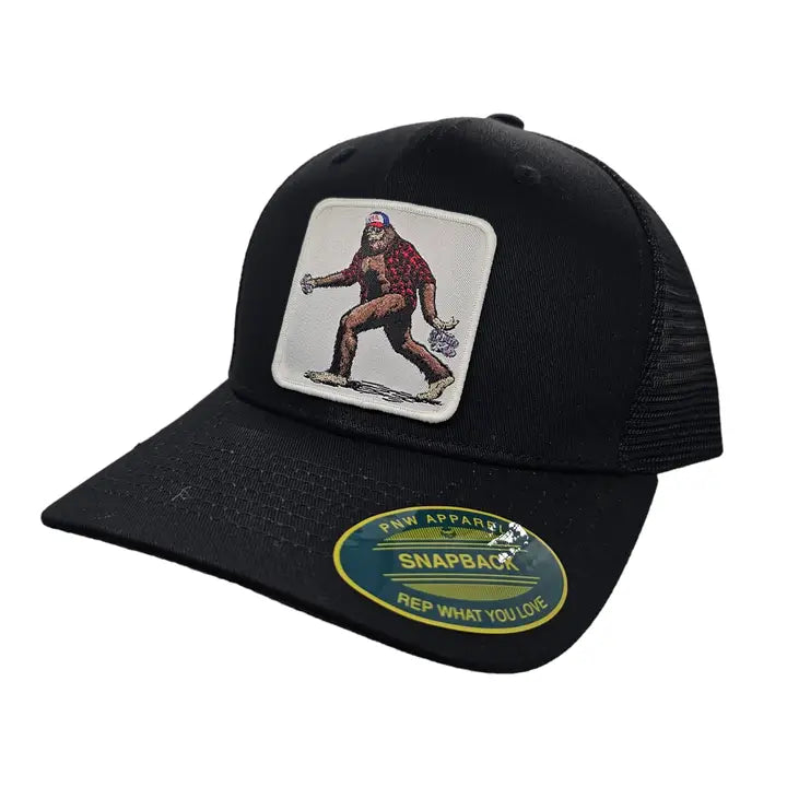 Sasquatch Bigfoot Trucker Hat - Mesh Snapback Cap for Men