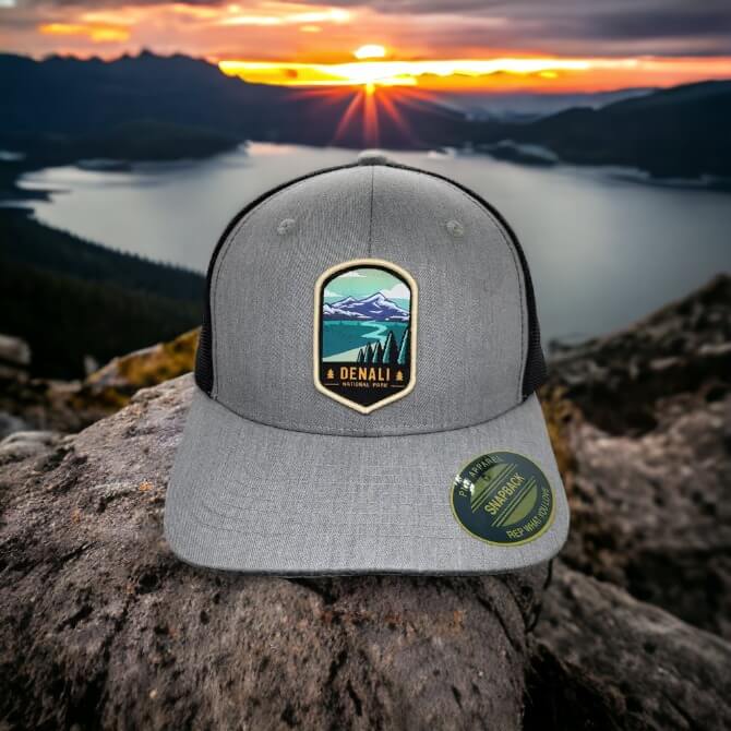 Denali Snapback Hat - Heather Grey on Black image