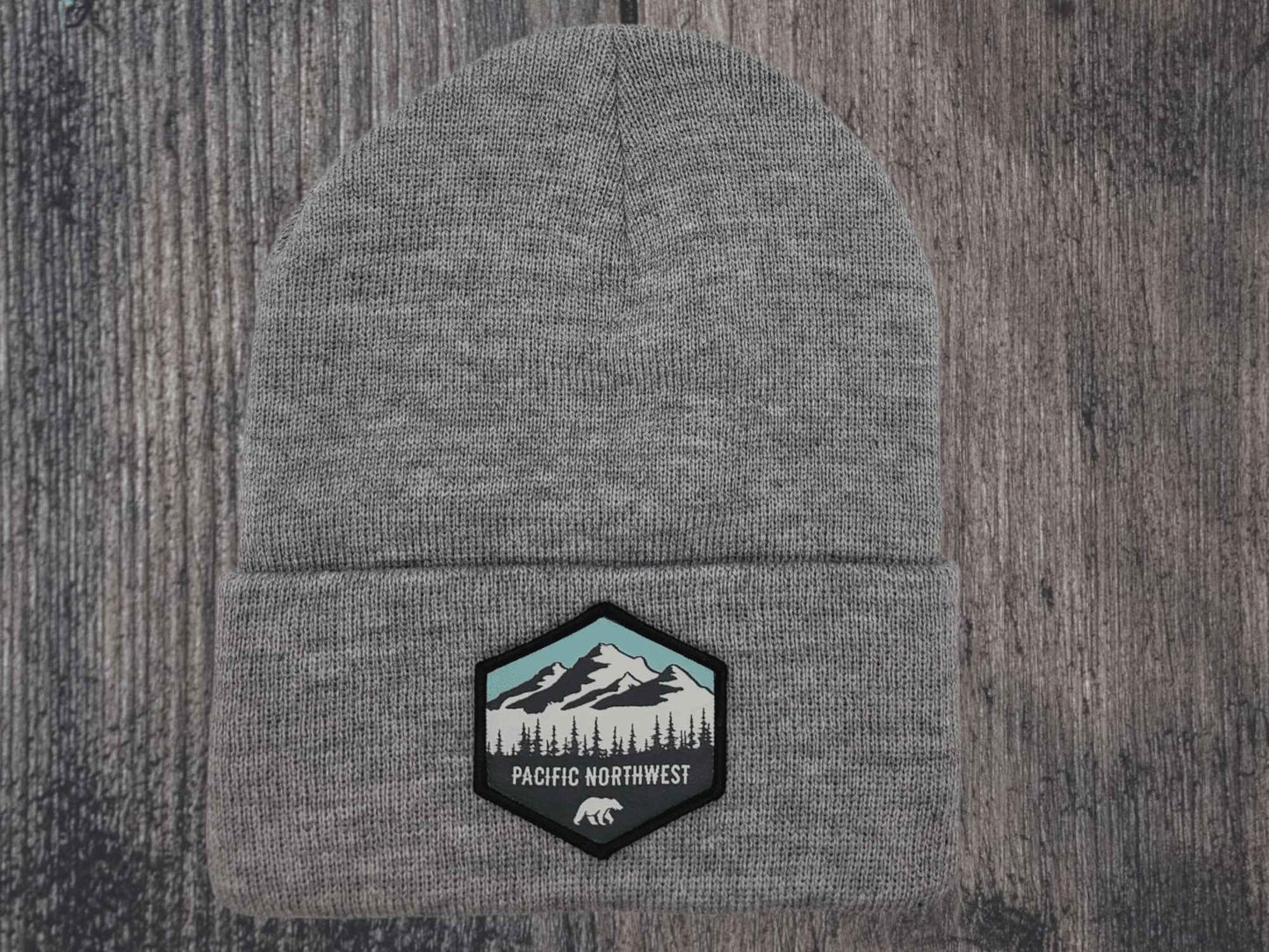 Pacific Northwest Beanie – Knit Mountain Patch