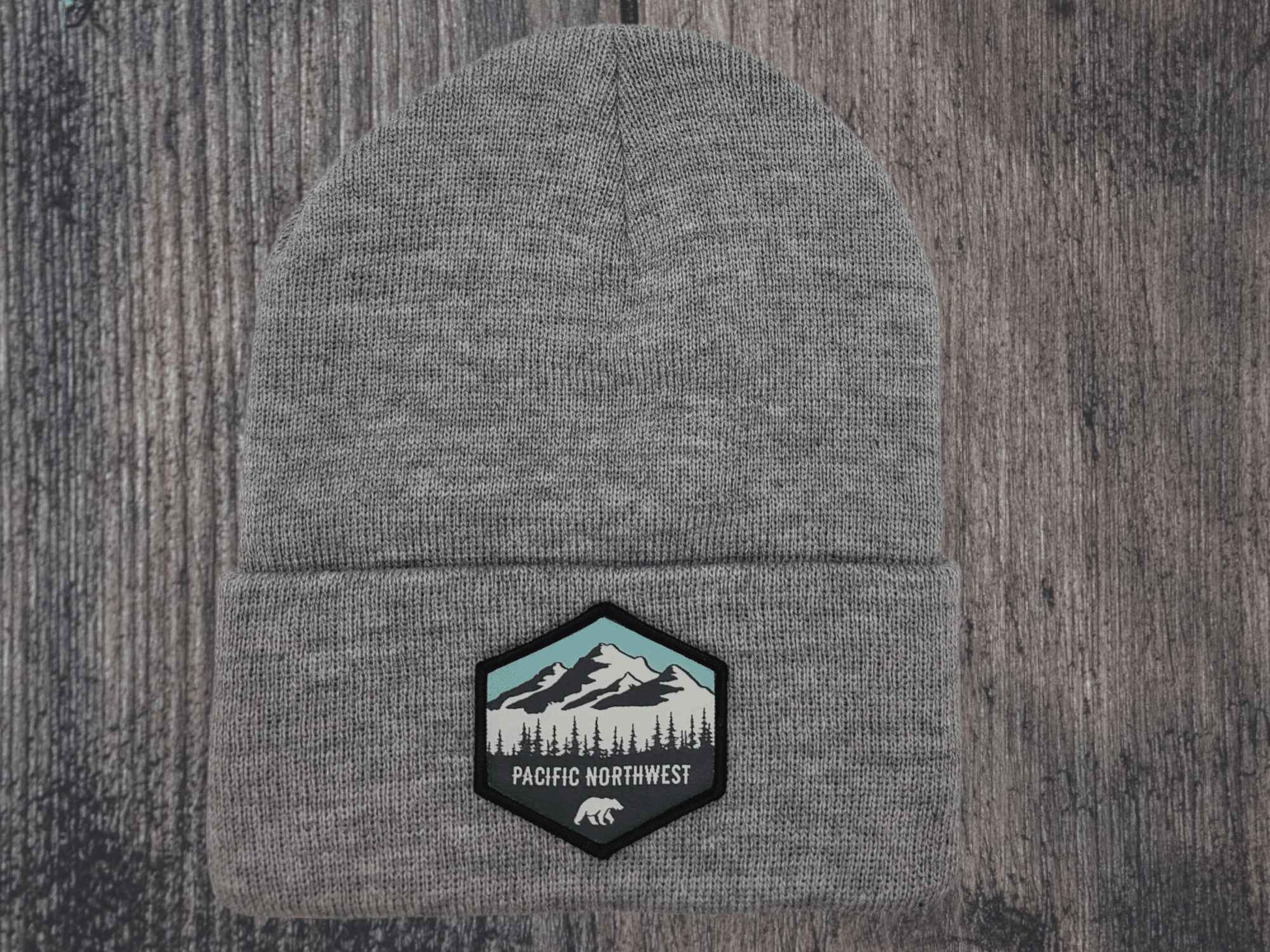Pacific Northwest Beanie – Knit Mountain Patch