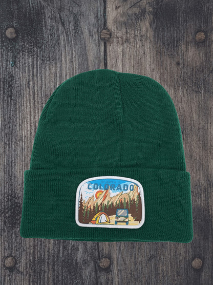 Colorado Beanie – Mountain Adventure Patch Knit Hat image 1
