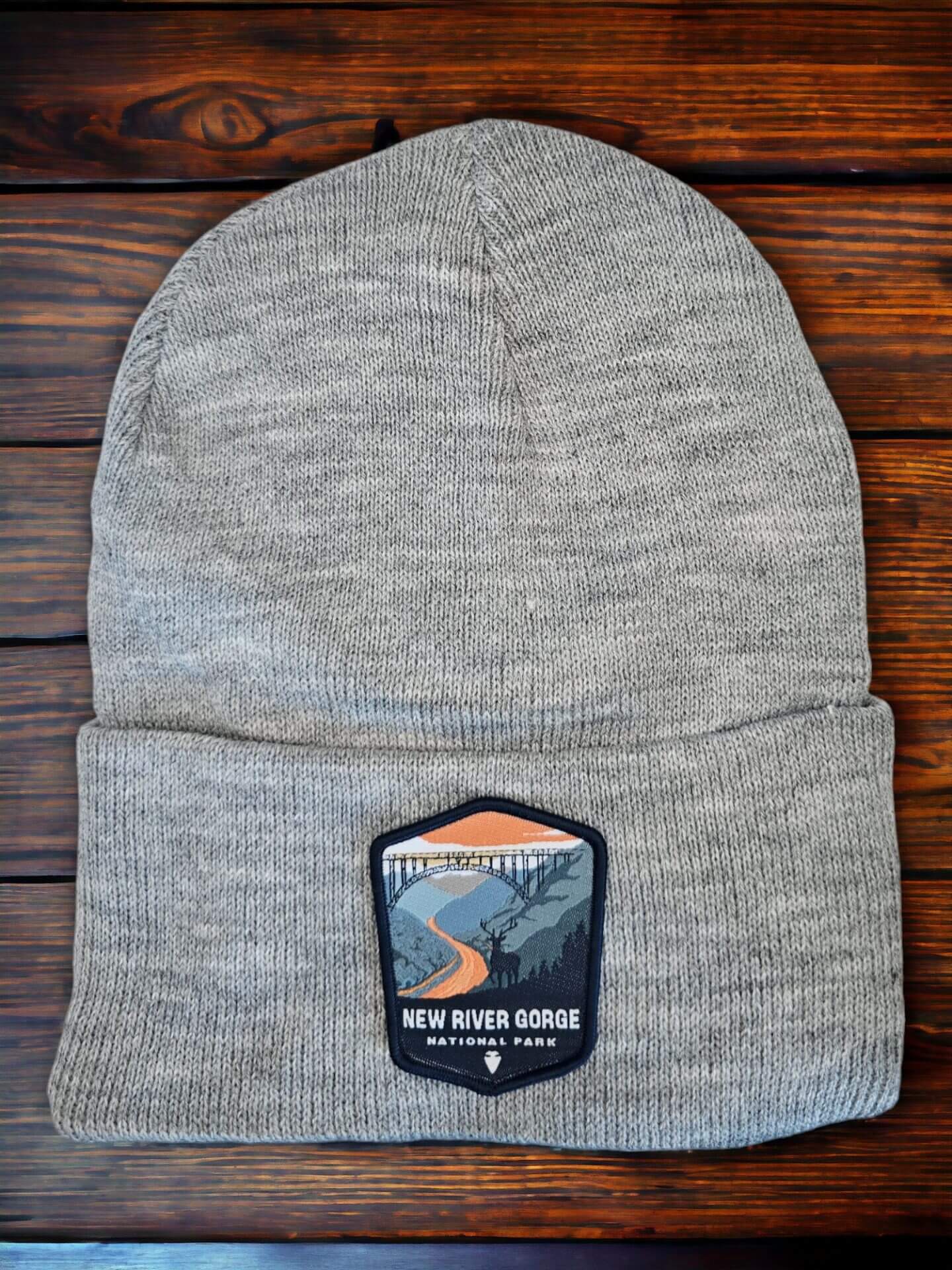 New River Gorge National Park Beanie - Grey image