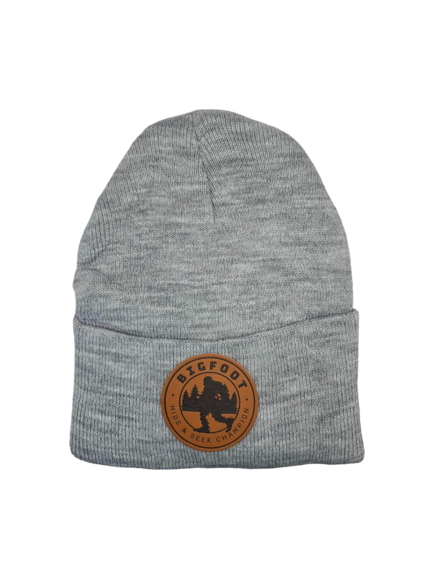 Sasquatch Beanie Big Foot Hide and Seek Champion Leather Patch image 3