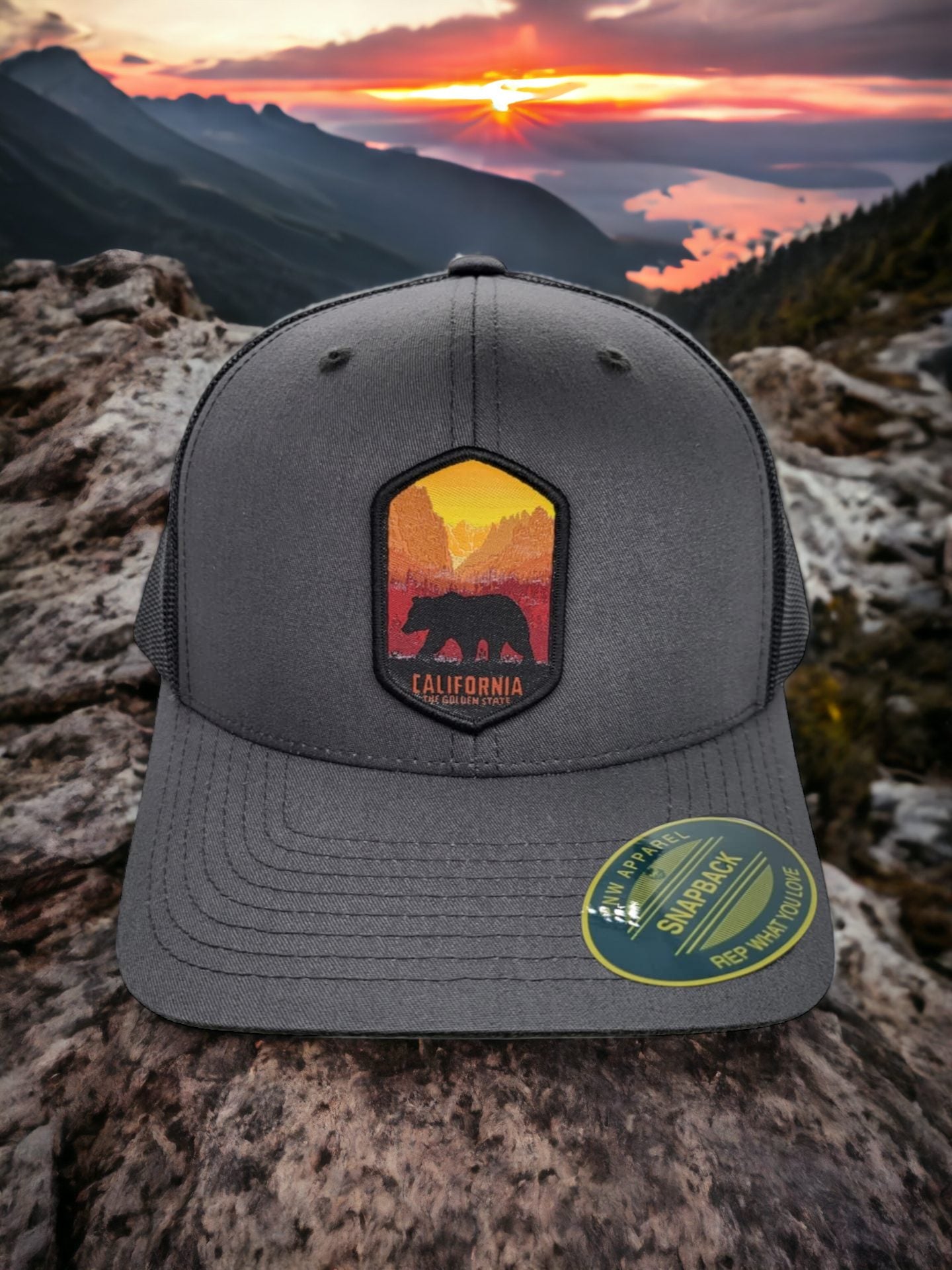 Cali Mesh Back Trucker Baseball Cap with Patch image 3