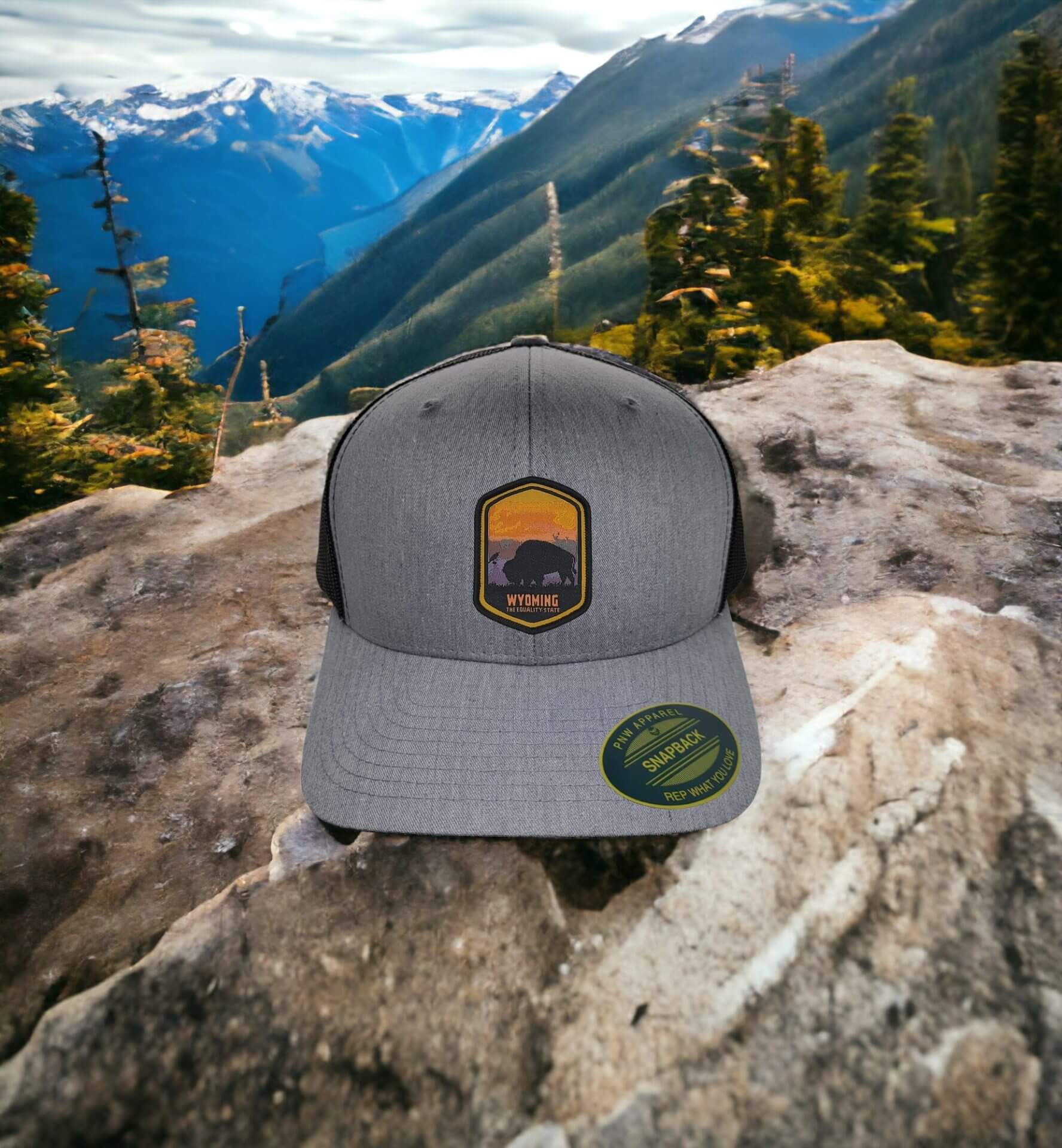 Wyoming Equality State Snapback Cap Gift image 3