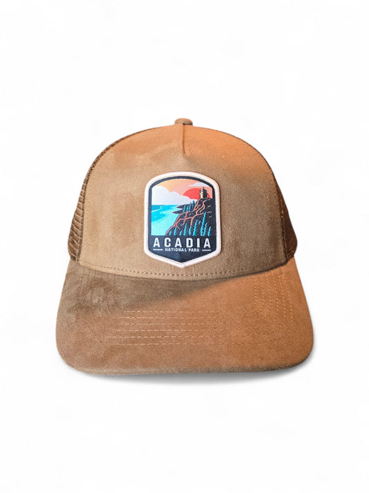 Acadia National Park Trucker Hat: Adjustable Snapback Cap for Outdoor Enthusiasts