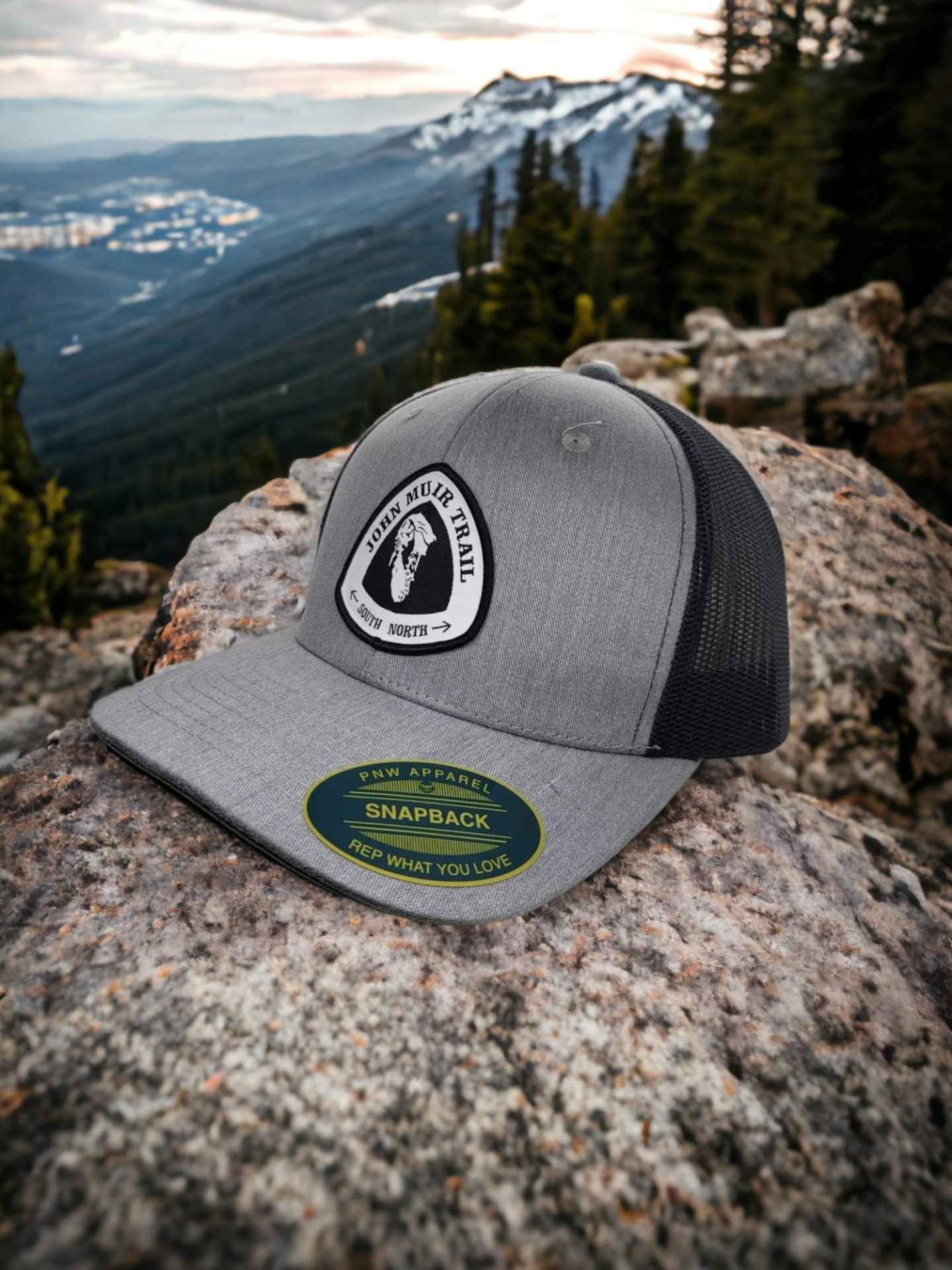 John Muir Trail Snapback Trucker Hat with Official Patch