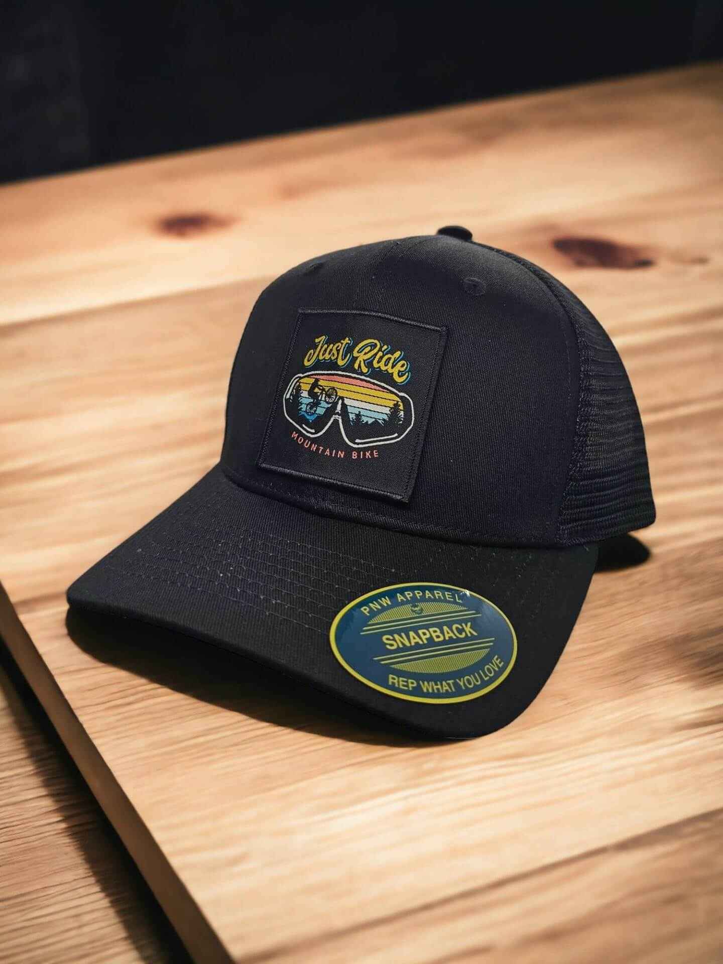 Mountain Biking Hat with Vintage Patch